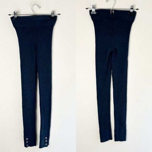 Aritzia Tna Women's Knit Leggings Y2k 2000s Navy Blue Size Small Cozy Neutral - Picture 2 of 14